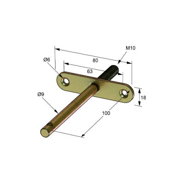 FLOATING SHELF BRACKET IRIDESCENT 9x100